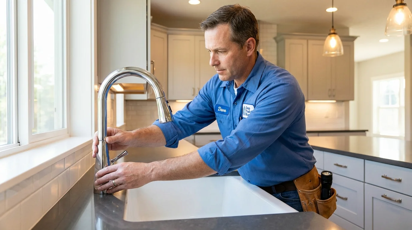 Kitchen faucet installation by Johns Plumbing LLC in Chester Springs